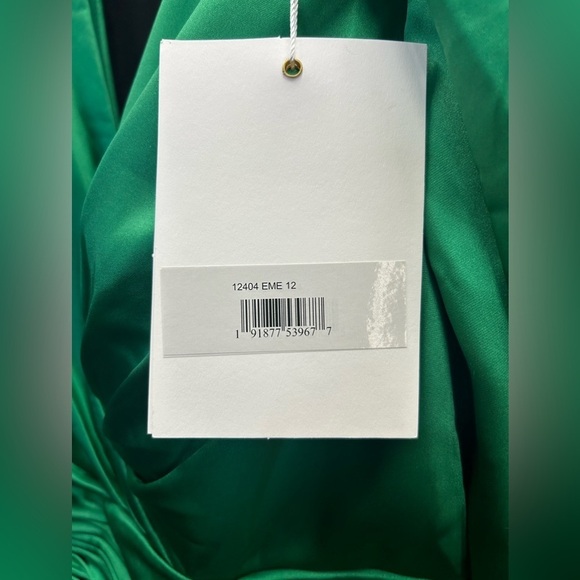 MAC DUGGAL 12404 NWT Faux Wrap Long Sleeve A Line Gown - Picture 6 of 6